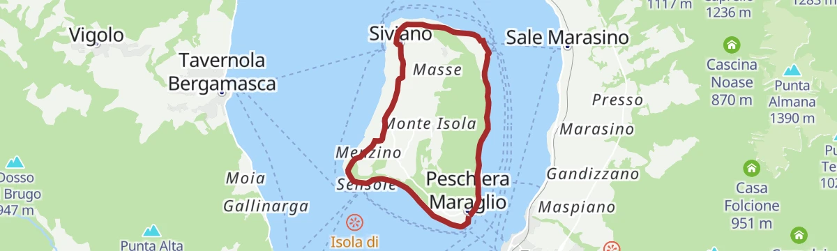 Route map: Monte Isola route